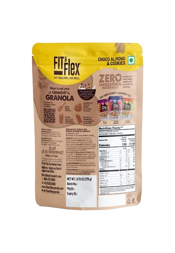 Granola-Oat Rich Breakfast Cereal - Choco Almond & Cookies – thumbnail 2