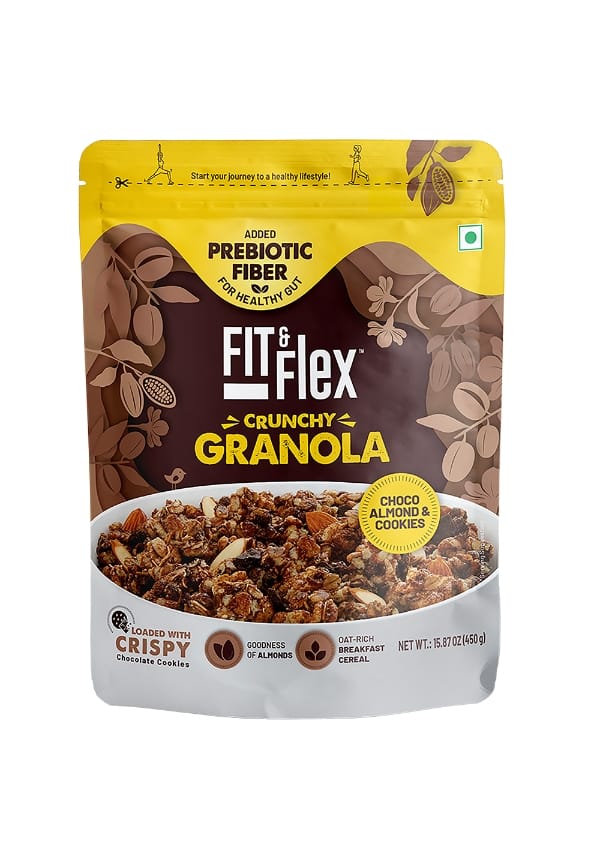 Granola-Oat Rich Breakfast Cereal - Choco Almond & Cookies 