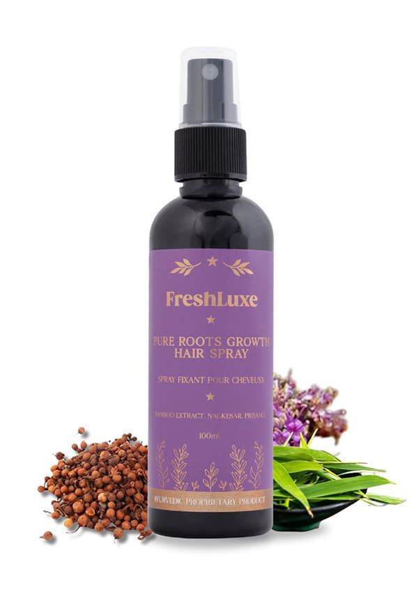 Pure Roots Growth Hair Spray  Bamboo Extract, Nagkesar & Priyangu  Strengthen, Nourish & Revitalize