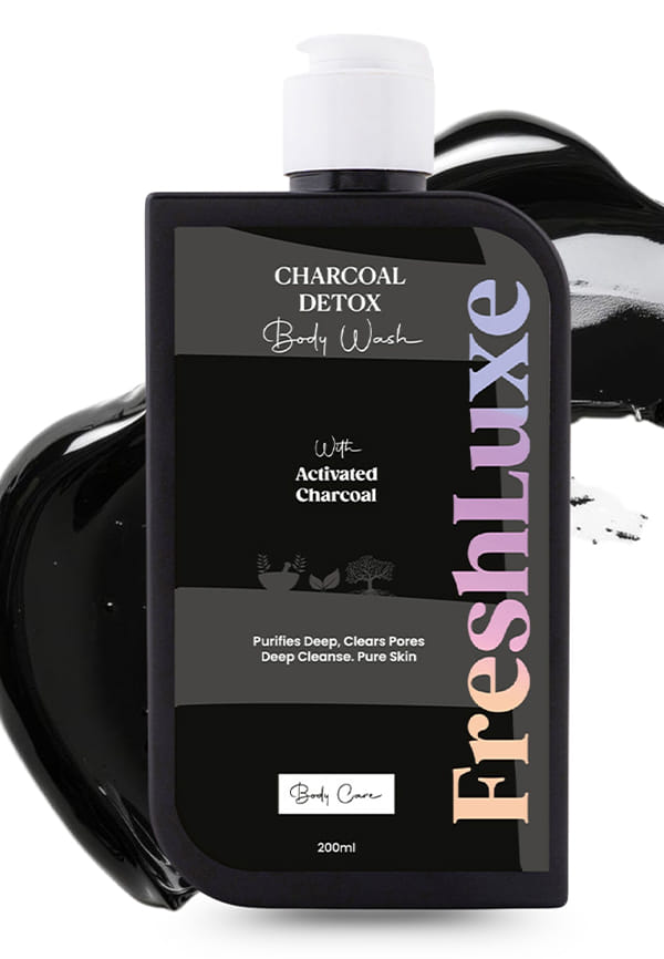 Charcoal & Aloe Vera Detox Body Wash & Shower Gel Refreshing & Hydrating Skin