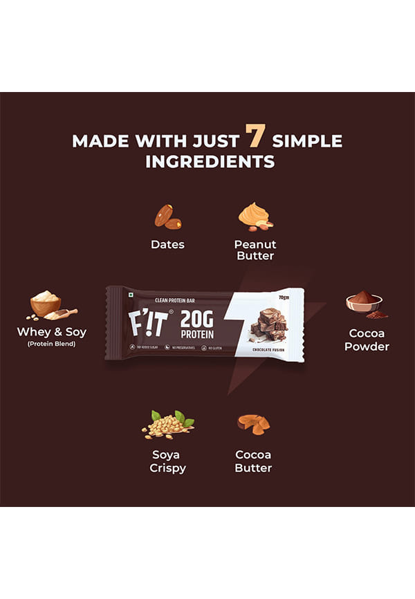 High Protein | 20g Protein Bar - Chocolate Fusion – thumbnail 3