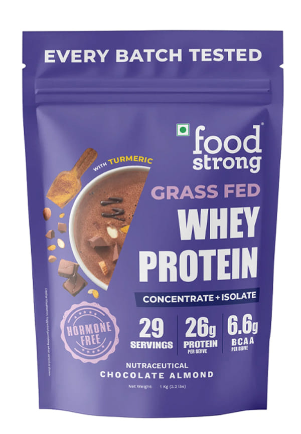 Whey Protein Powder (Concentrate + Isolate), Daily Protein Chocolate Almond Flavour