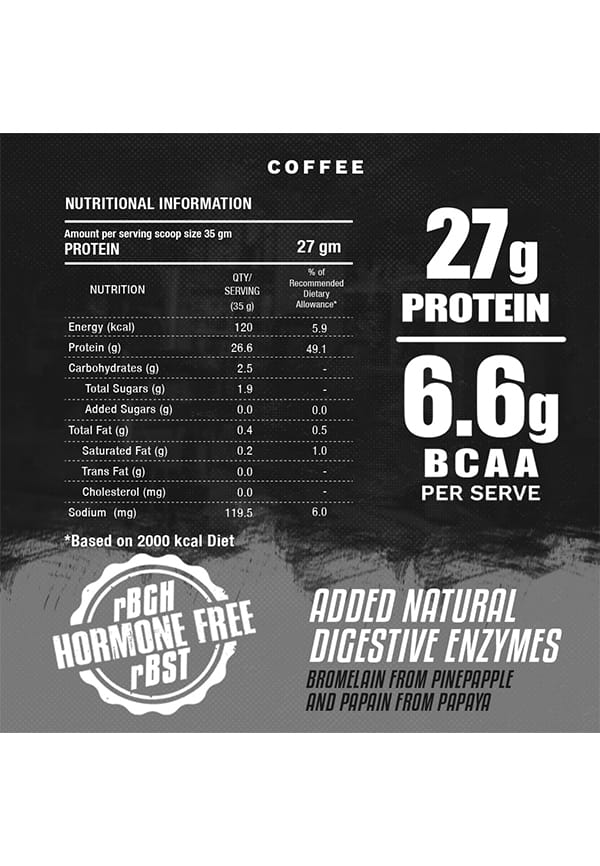 Whey Protein Powder Isolate, Daily Protein Coffee Flavour – thumbnail 5