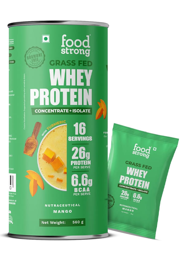 Whey Protein Powder (Concentrate + Isolate), 100% Hormone Free Grass-Fed Whey, Mango