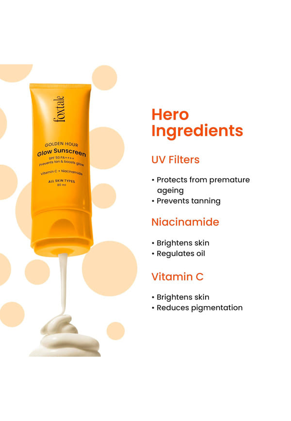 Glow Sunscreen SPF 50 PA++++ Lightweight with Vitamin C and Niacinamide – thumbnail 3