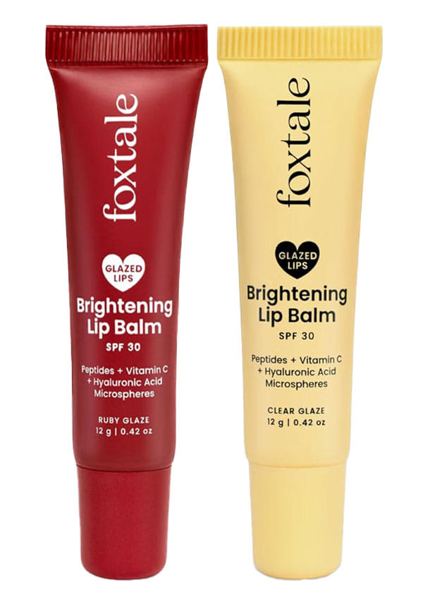 Brightening Lip Balm | Kit of 2 | Clear & Ruby Glaze