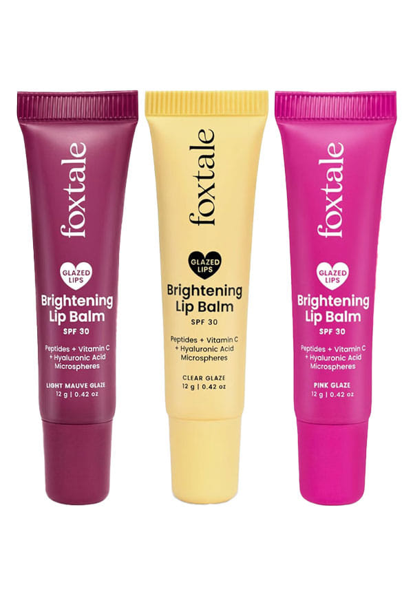 Brightening Lip Balm | Kit of 3 | Clear, Mauve & Pink Glaze