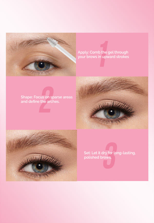 Brow Grip Clear Eyebrow Gel – thumbnail 3