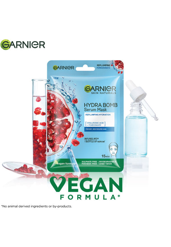 Hydra Bomb Face Serum Sheet Mask | Size: 28 gm By Garnier