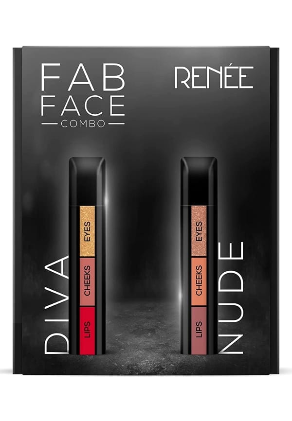 Fab Face - 3 in 1 Makeup Kit With Eye Shadow, Blush & Lipstick