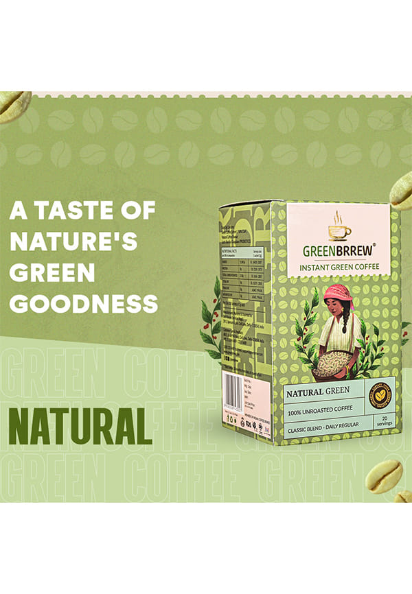 Natural Green,100% Unroasted Coffee,Classic Blend,Daily Regular – thumbnail 5