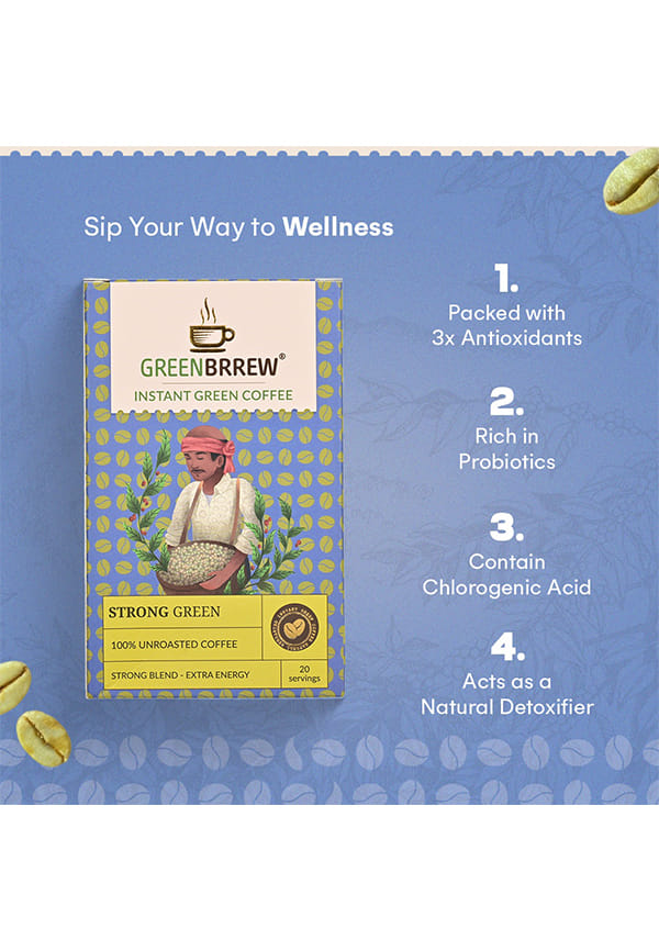 Strong Green,100 % Unroasted Coffee,Strong Blend,Extra Energy – thumbnail 4
