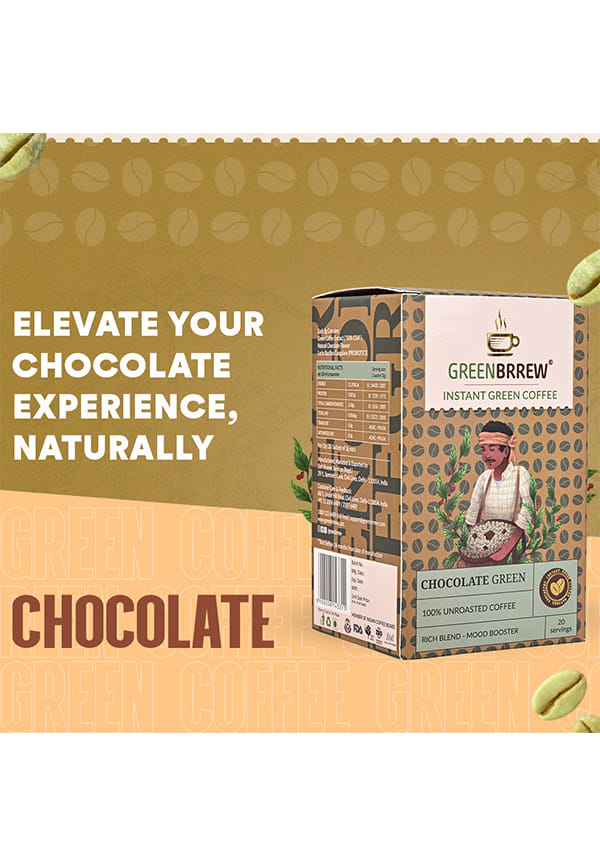 Chocolate Green,100% Unroasted Coffee,Rich Blend,Mood Booster – thumbnail 6