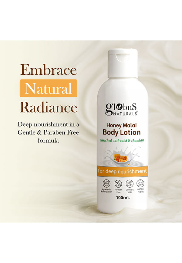 Honey Malai Body lotion, Enriched with Tulsi and Chandan – thumbnail 2