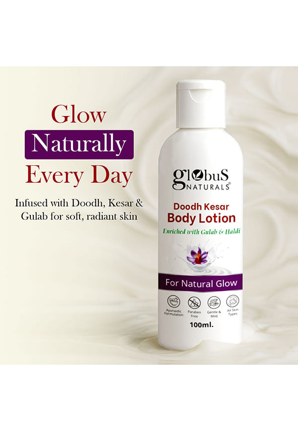 Doodh Kesar Body Lotion, Enriched with Gulab and Haldi, For Natural Glow – thumbnail 5