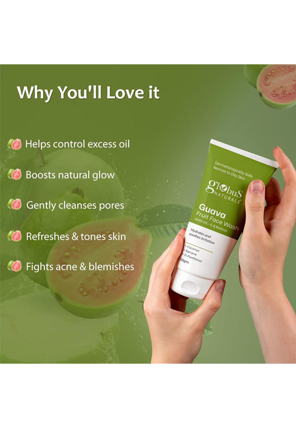 Guava Fruit Face Wash with Vitamin E & Retinol – thumbnail 3