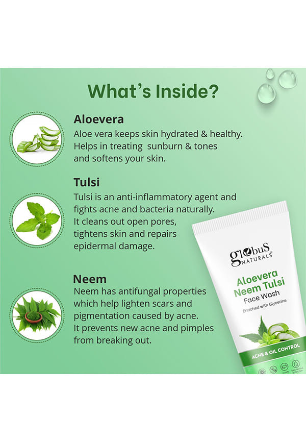 Face Care Combo Set of 2- Aloe Vera Face Wash and Multani Mitti Face Pack – thumbnail 4