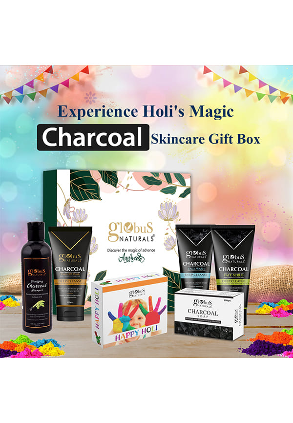 Pre & Post Holi Ritual Ayurvedic Charcoal skin care Gift Box, For All Skin Types – thumbnail 5