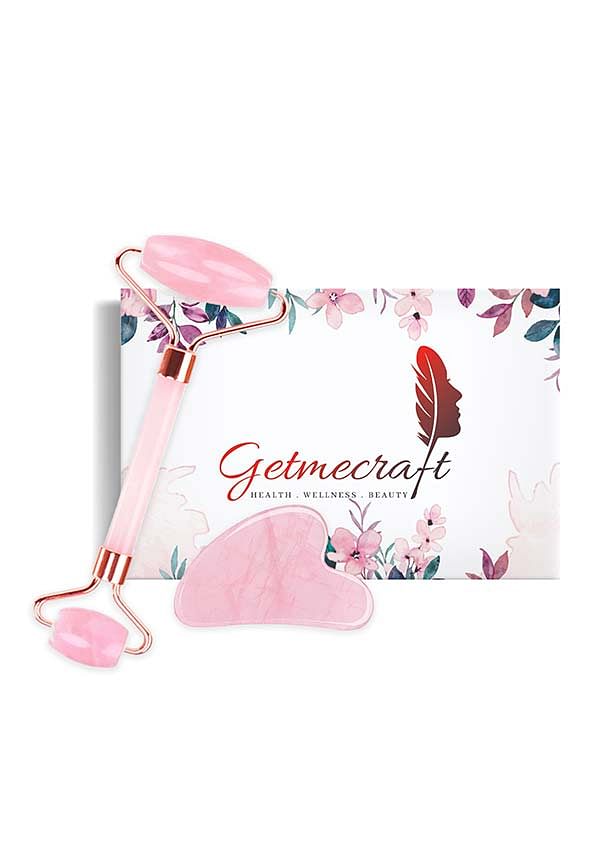 Rose Quartz Roller And Gua Sha Set