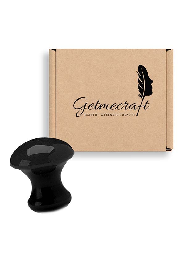 Black Obsidian Mushroom Gua Sha Tool