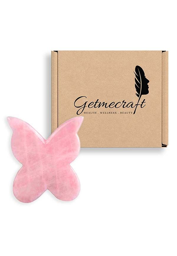 Rose Quartz Butterfly Gua Sha Facial Tool