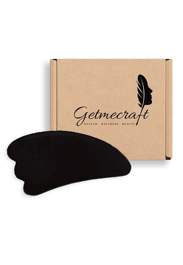 Black Obsidian Wing Shape Gua Sha Facial Massage Tool