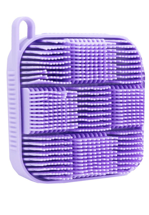 Bath Scrubber and Shampoo Brush, Body Scrubber and Scalp Massager (Rectangular Shape)