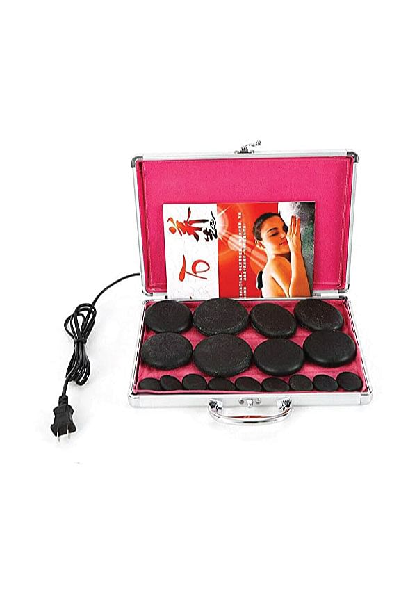 Hot Massage Stones, 16 Pcs Electric Hot Stones Massage Set with Warmer
