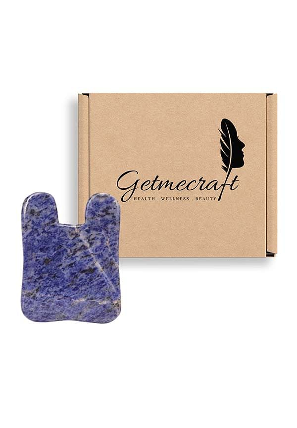 Sodalite Gua Sha Massage Tool (Rabbit Ear Shape)