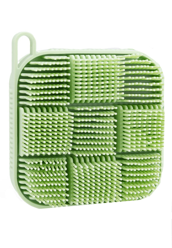 Bath Scrubber and Shampoo Brush, Body Scrubber and Scalp Massager (Rectangular Shape)