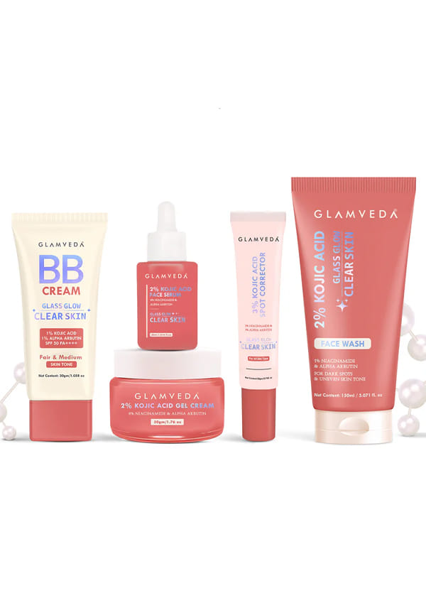 2% Kojic Acid 5-Step Skincare Routine Combo for Wheatish Skin Tone