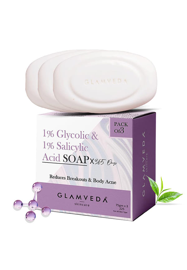 1% Glycolic Acid & 1% ww Salicylic Acid Body Acne Soap