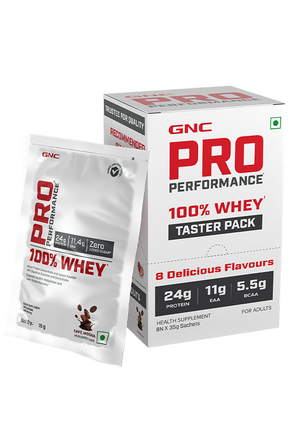 Pro Performance 100% Whey Protein Powder Taster Pack | 8 Delicious Flavors x 35gm Sachets