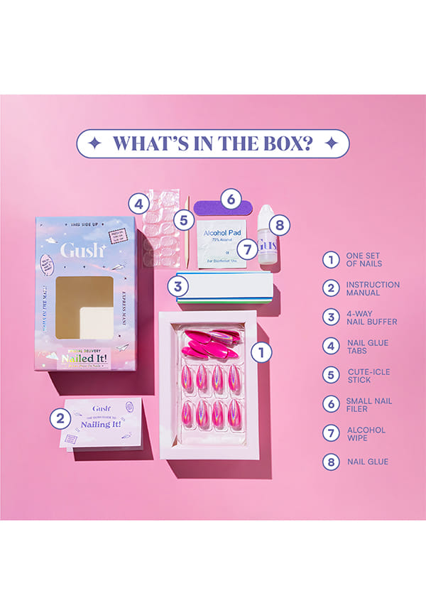 Nailed It | Reusable Luxury Press On Nails With Application Kit - Cherry Cola – thumbnail 3