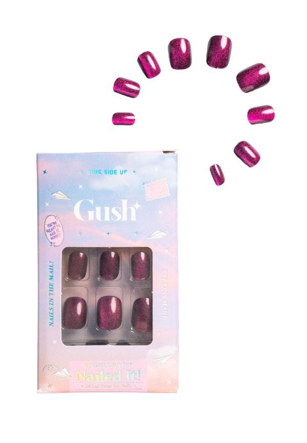 Nailed It | Reusable Luxury Press On Nails With Application Kit - Ruby Cat Eye – thumbnail 2