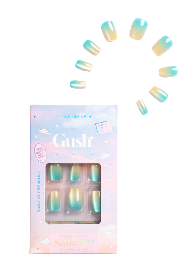 Nailed It | Reusable Luxury Press On Nails With Application Kit - Ocean cat eye – thumbnail 2