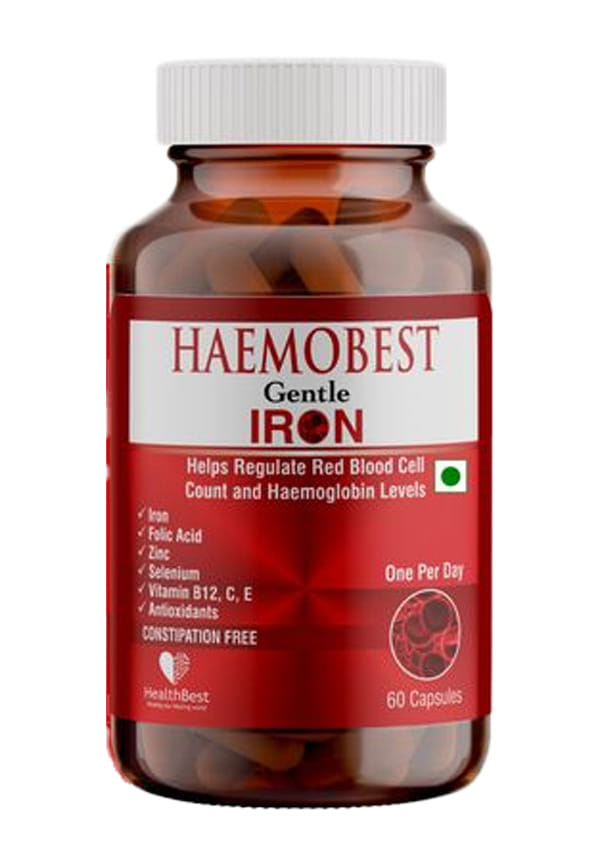 Haemobest Iron Supplement for Hemoglobin Support, Energy & Immunity, Men & Women