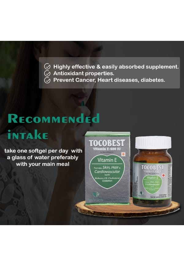 TocoBest Vitamin E (400 IU) Softgel Capsules – thumbnail 5