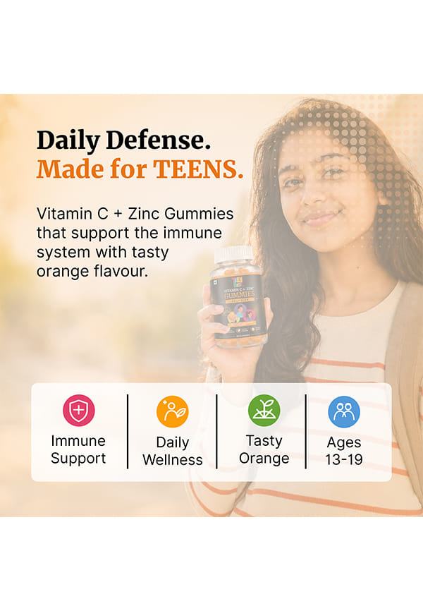 Teens Vitamin C with Zinc Gummies Orange Flavour – thumbnail 2
