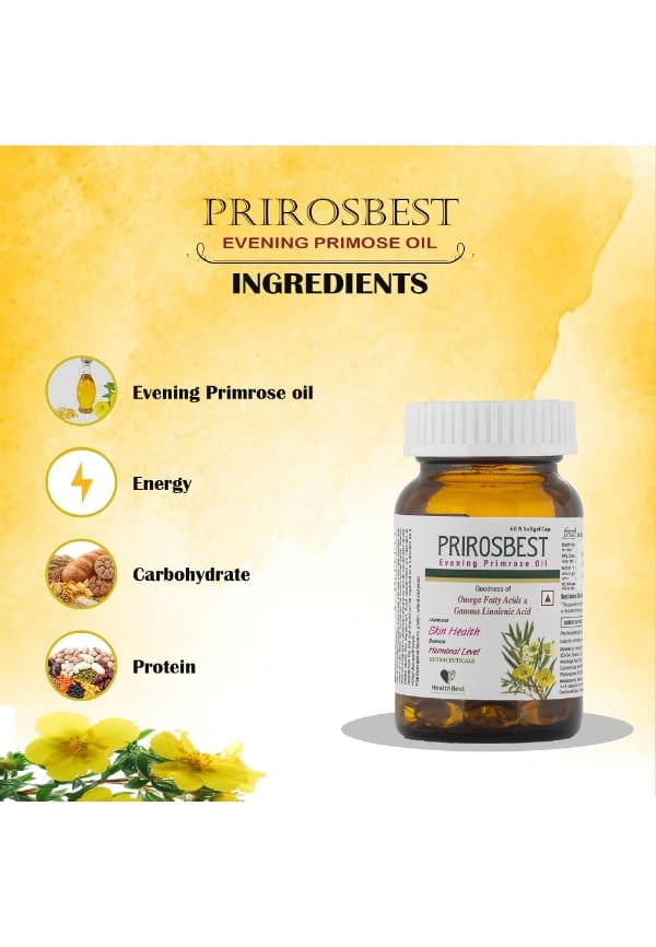 Prirosbest Evening Primerose Oil Softgel Capsule 500mg – thumbnail 3