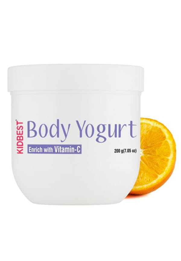 HealthBest Body Yogurt for Kids SPF-15 | L-Glutathione, Vitamin-C, Kojic Acid, Vitamin-E | Normal Skin, Sensitive Skin & Dry Skin | Tear, Paraben, SLS free - 200gm