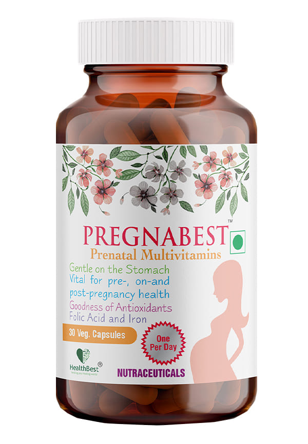 HealthBest Pregnabest Prenatal Multivitamins for Women – Folic Acid, Iron, Zinc, Vitamin D3