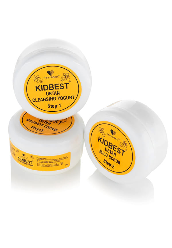 Kidbest Ubtan Kit (Cleansing Yogurt 50gm, Scrub 50gm & Cream 50gm) | With Real Turmeric, Sandal wood & Saffron