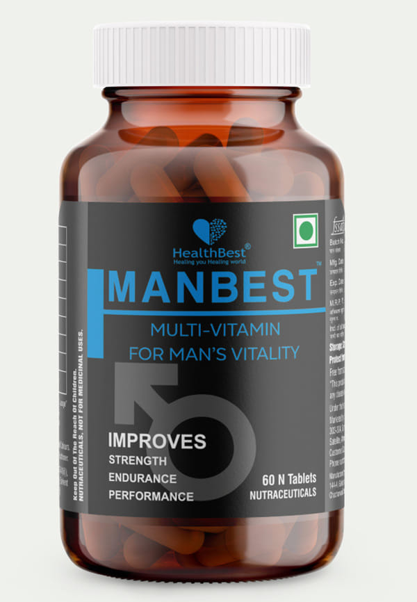 Manbest Multivitamin for Man’s Vitality | Improve Strength | Enhances performance| 60 Tablets