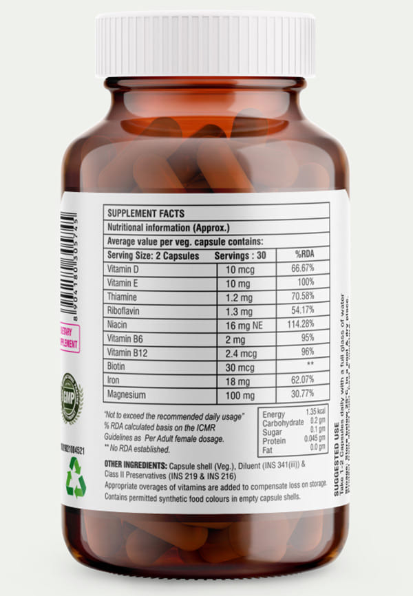 PMS-Best | multivitamin for Menstrual periods |PMS| 60 Capsules – thumbnail 2