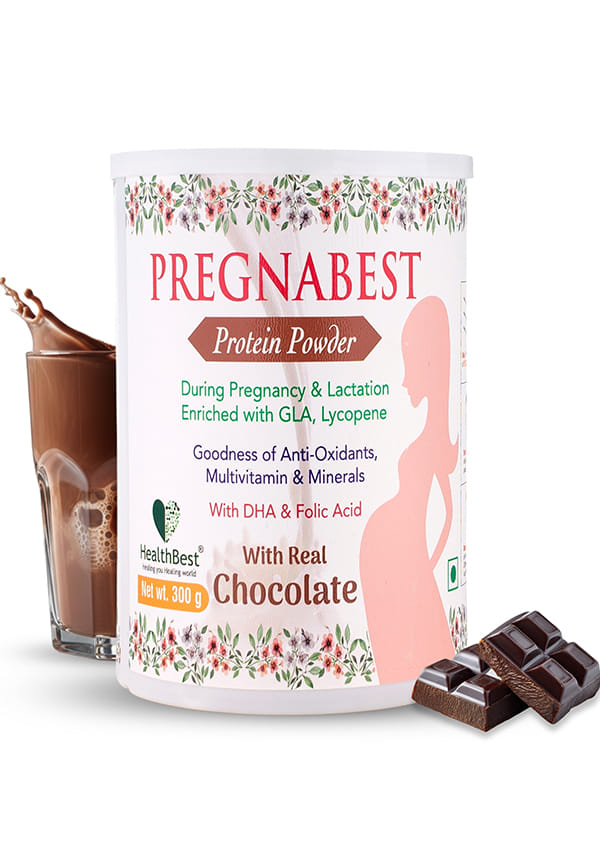Pregnabest Protein Powder for Women | Prenatal, Pregnancy & Lactation | Anti-Oxidants | Multivitamin & Minerals with DHA & Folic Acid | Chocolate Flavor | 300gm