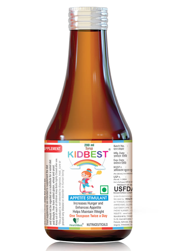 Kidbest Appetite Stimulant Syrup for Kids| Enhances Appetite |Maintain healthy Weight