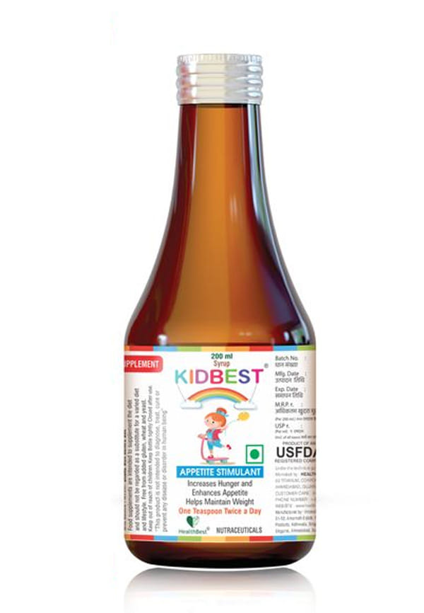 Kidbest Appetite Stimulant Syrup for Kids| Enhances Appetite |Maintain healthy Weight