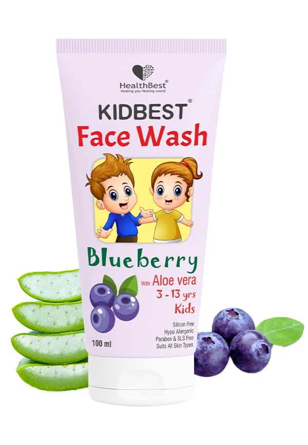 Kids Face Wash with Organic Blueberry Tear-Free, Paraben-Free