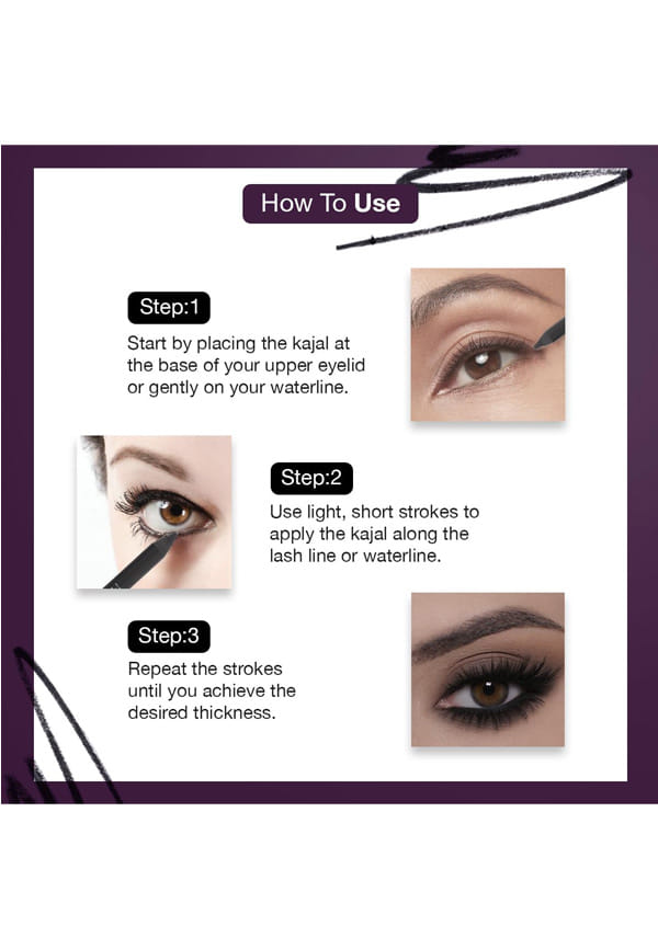 Ultra Black Kajal & Deep Black Sketch Eyeliner – thumbnail 4